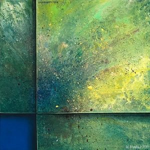 Abstract textured composition - 40cm x 40cm - acrylic on canvas - 2019 - M. Wandawi