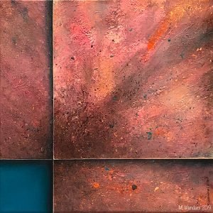 Abstract textured composition - 40cm x 40cm - acrylic on canvas - 2019 - M. Wandawi
