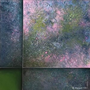 Abstract textured composition - 40cm x 40cm - acrylic on canvas - 2019 - M. Wandawi
