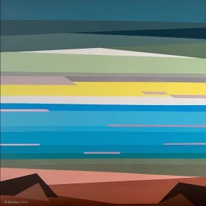 Minimalist abstract beach-scape - 50cm x 50cm - acrylic on canvas - 2022 - M. Wandawi