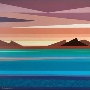Minimalist abstract sea-scape - 50cm x 50cm - acrylic on canvas - 2022 - M. Wandawi