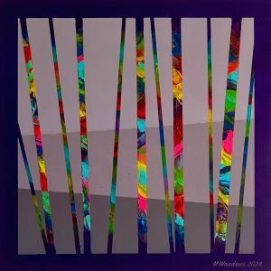 Abstract forst-scape - 35cm x 35cm - acrylic on canvas - 2024 - M. Wandawi