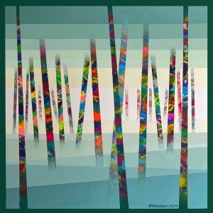Minimalist Forst-scape - Acrylic on canvas - 60cm x 60cm - 2024 - M.Wandawi