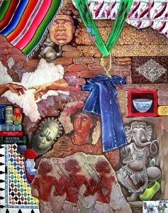 "Signs" - Oil on canvas - 135cm x 165cm - 1998 - M. Wandawi