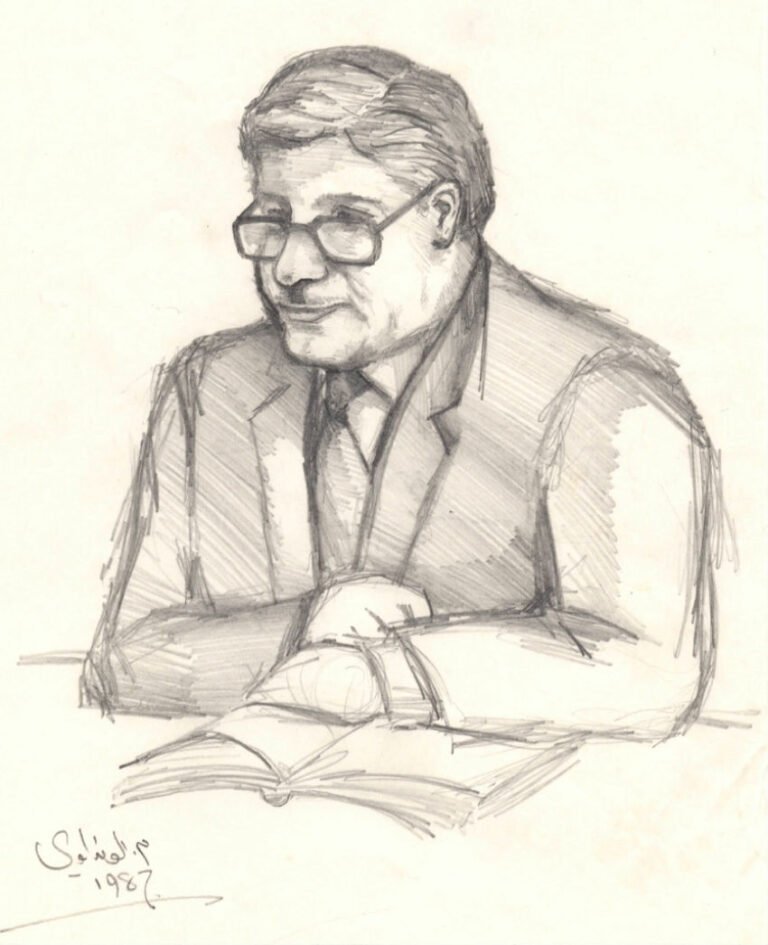 The lecturer | university time - 1987 - pencil on paper - M.Wandawi