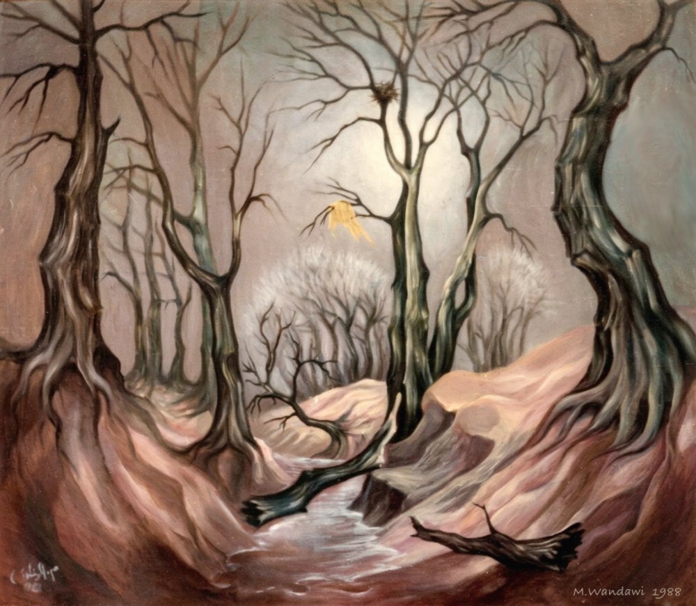 Violation - Oil on canvas | 70 x 60 cm | 1987 | M. Wandawi